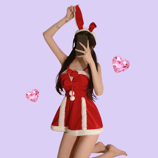 Christmas Velvet Lingerie Set