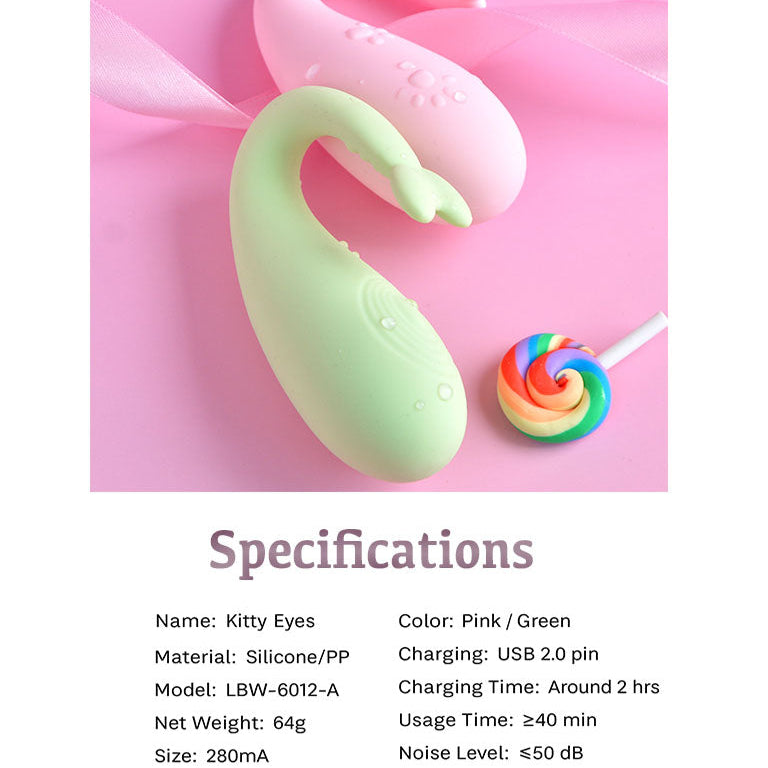 Sexual product with specifications on a pink background