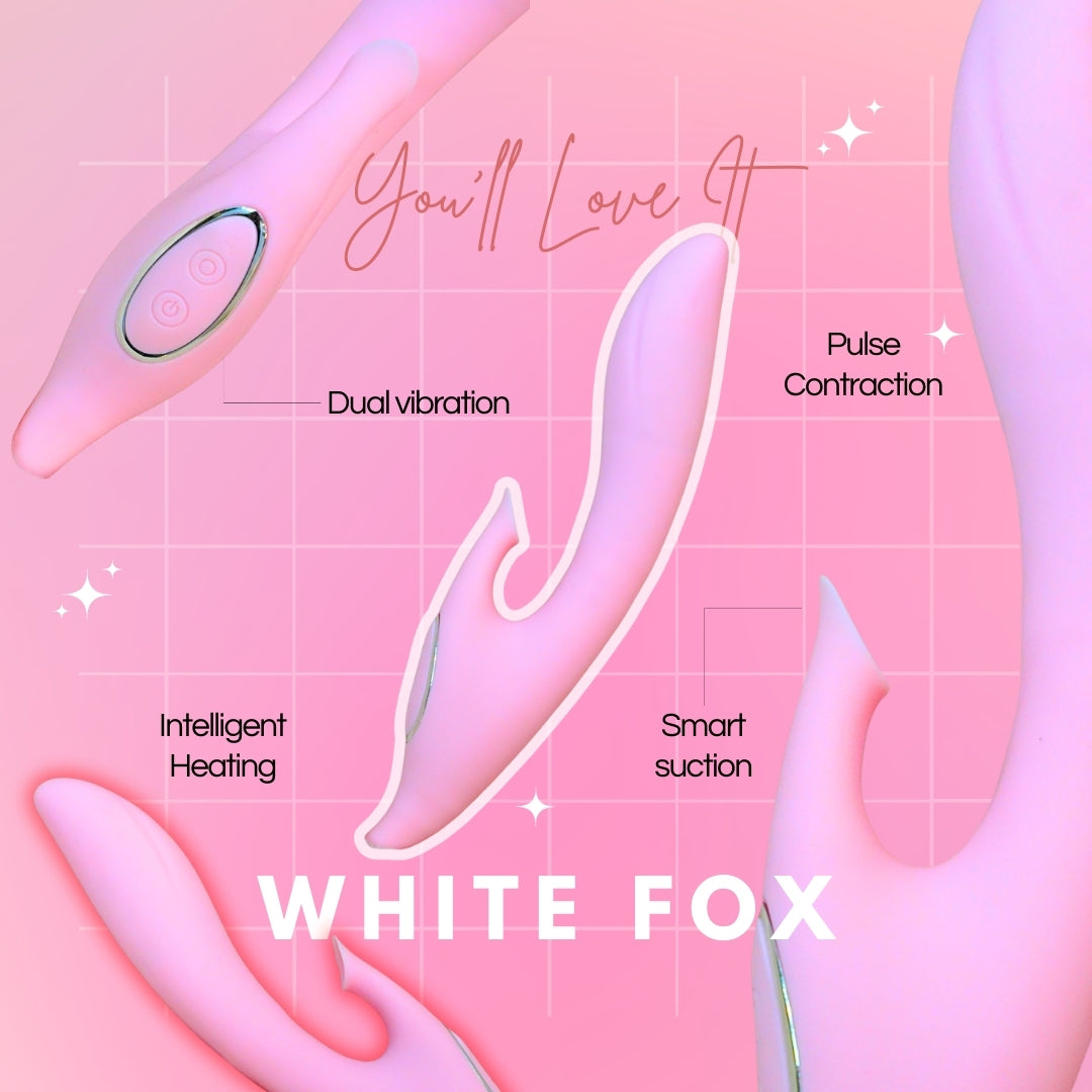 "White Fox" Smart suction, pulse contraction, gentle heating, and dual vibration (Remote/App control version available)