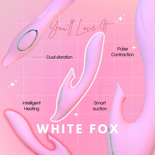 "White Fox" Smart suction, pulse contraction, gentle heating, and dual vibration (App control version)