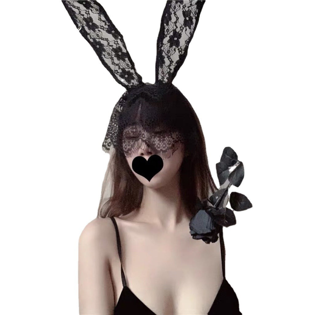 Lace Bunny Veil Headband