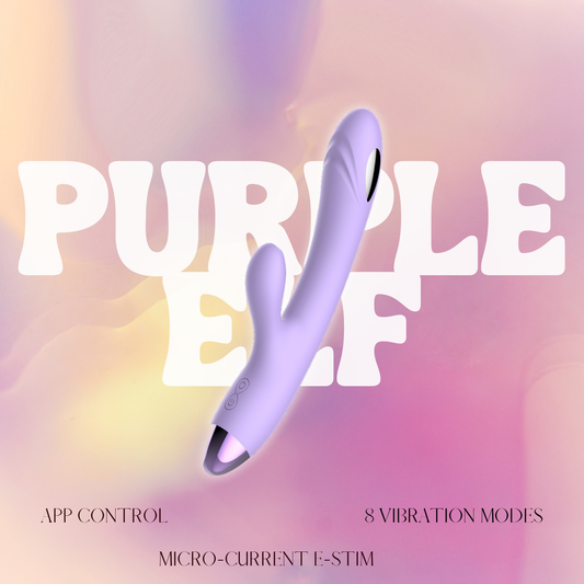 "Purple Elf" E-Stim Rabbit Vibrator  (App control version available)